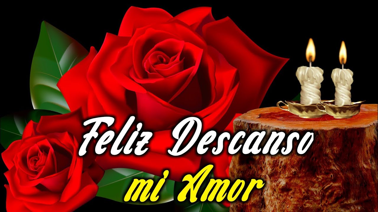 Desea buenas noches y dulces sueños con amor