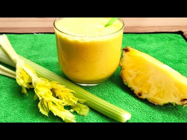 Jugo de piña y apio: una poderosa opción para la noche