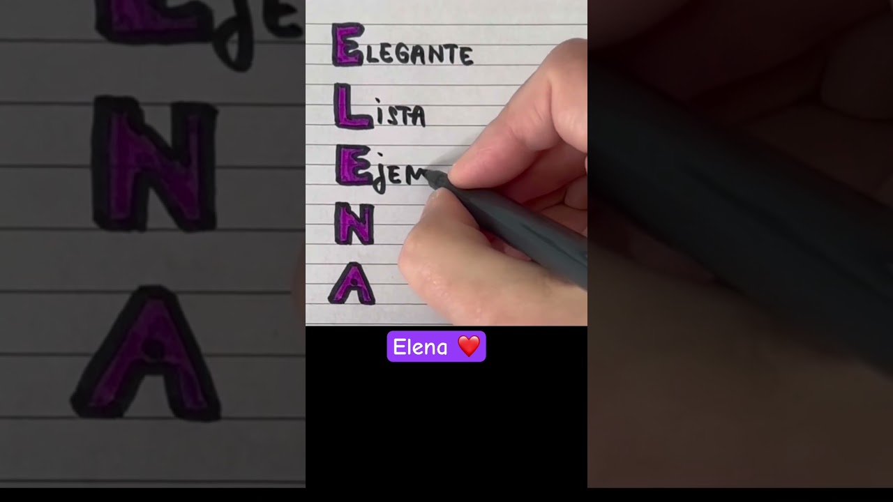 La forma de escribir Elena en hebreo