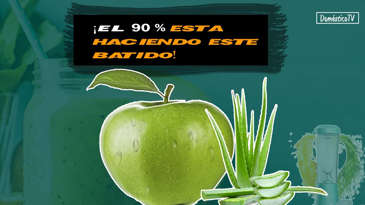 Prueba el delicioso licuado de aloe vera y manzana