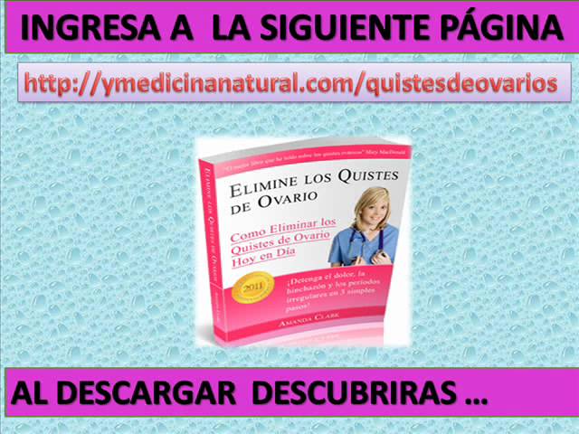 Elimina los quistes ováricos con estos consejos