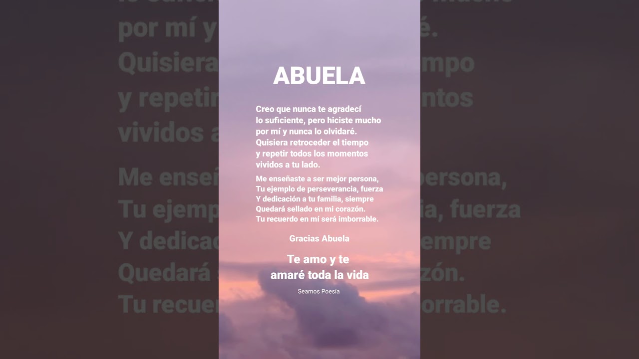 Un mensaje de gratitud a mi abuela que te emocionará
