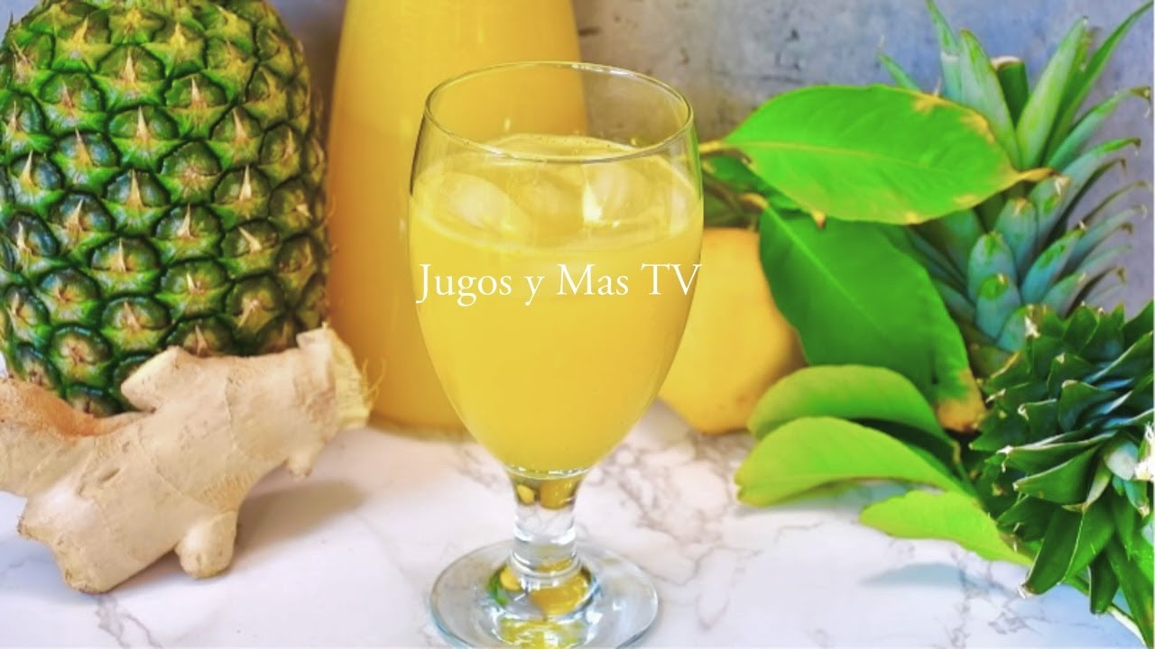 Refréscate y revitaliza tu cuerpo con este delicioso jugo de piña limón y jengibre
