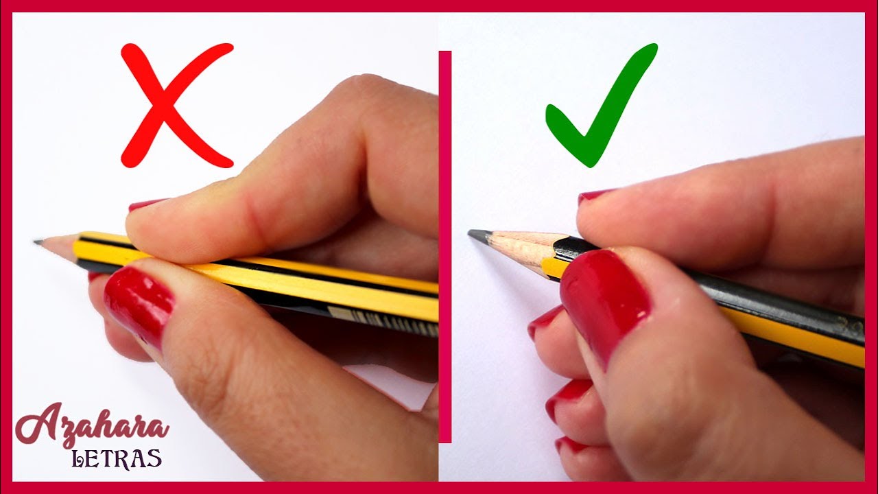 La forma correcta de sostener un lápiz