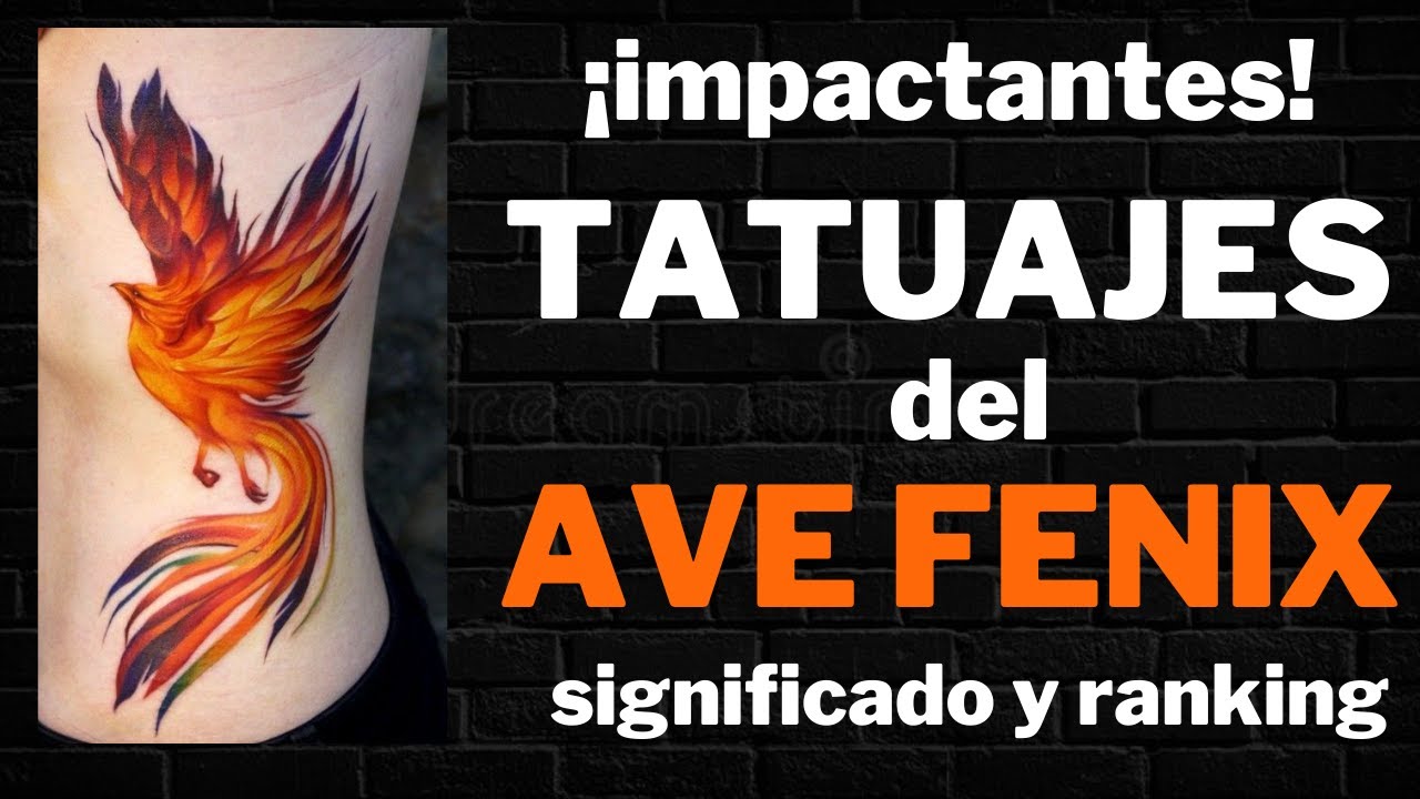 Inspírate con el misterioso tatuaje del ave fénix en blanco y negro