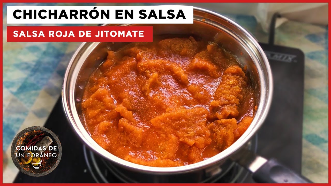 Receta de chicharrón en salsa roja con arroz